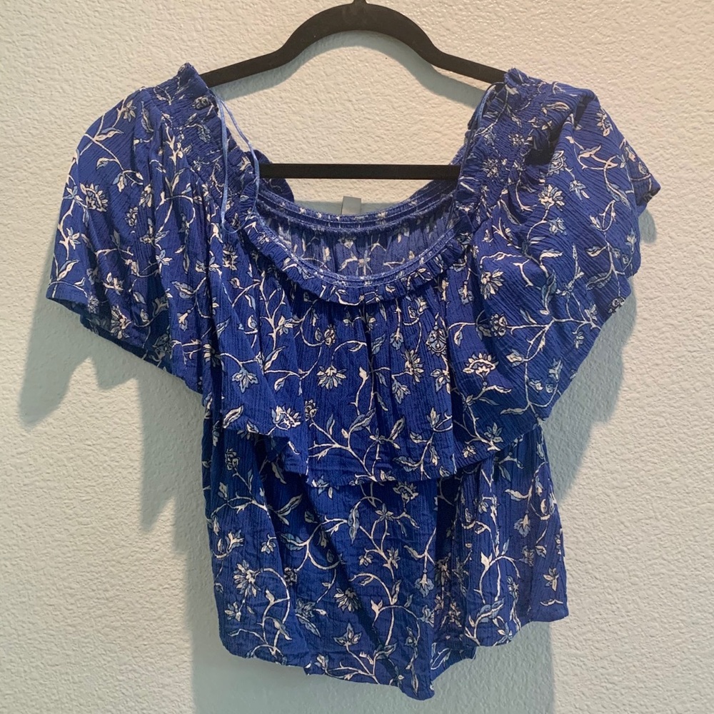 Layered Off-The-Shoulder Floral Top